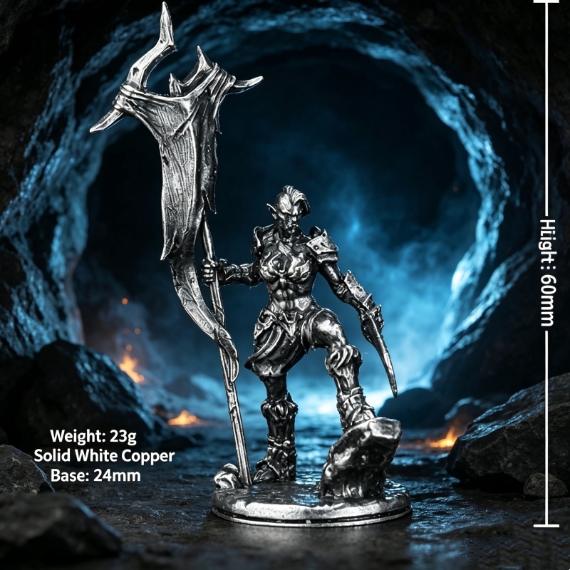 Retro Gaming Table - Figurine miniature en métal de guerrier