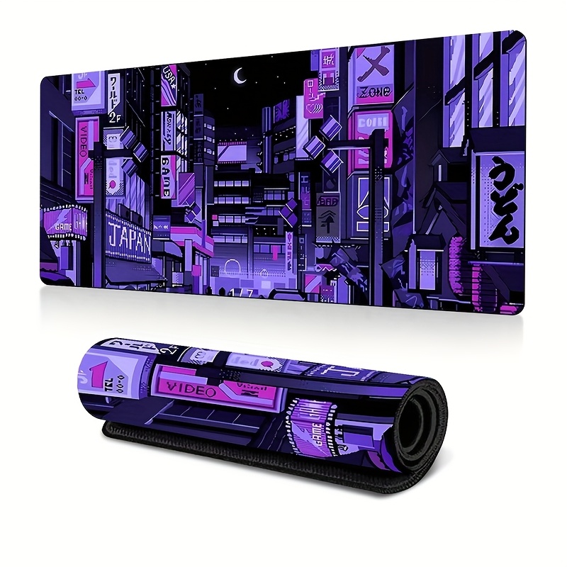 Retro Gaming Desk Setup - Tapis de bureau XXL Tokyo Street,