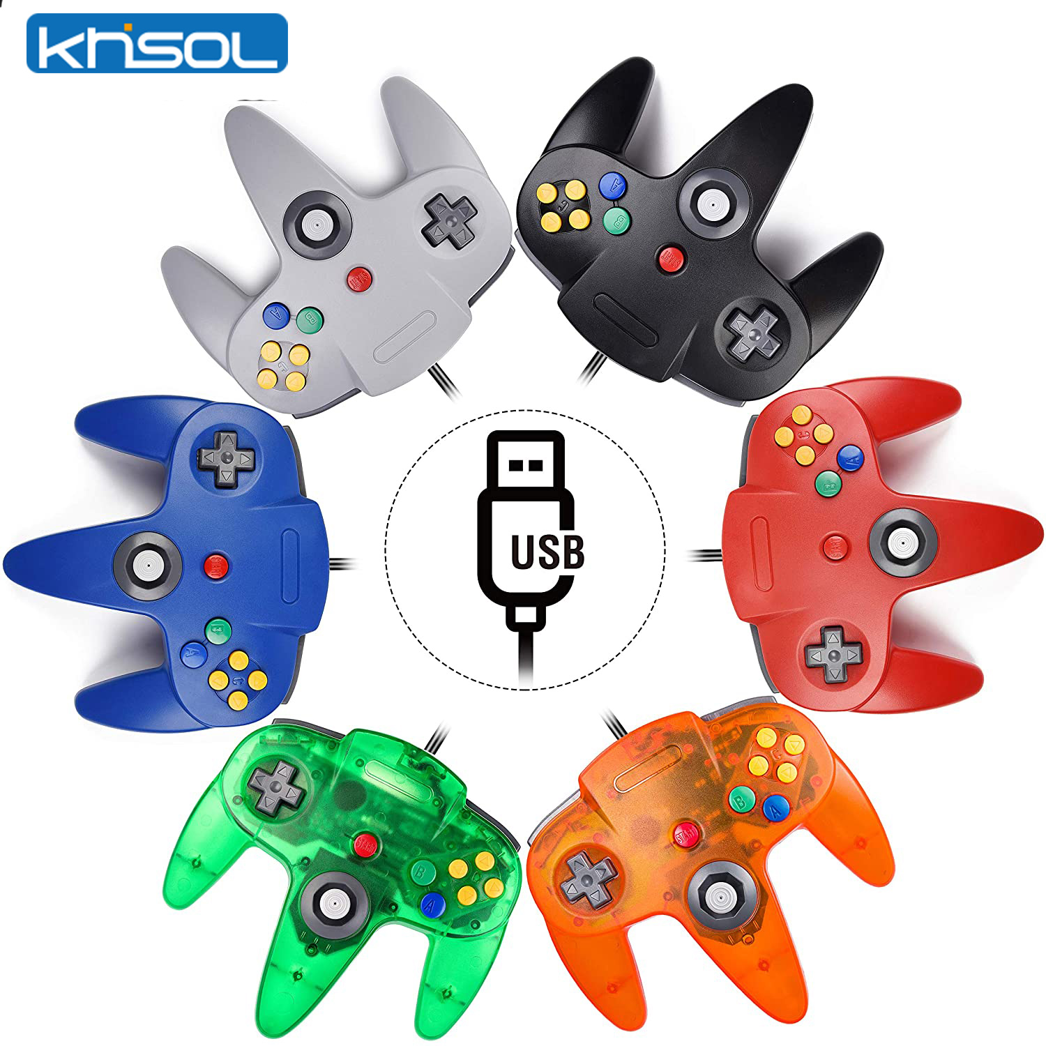 Retro Gaming Table - N64 contrôleur classique USB filaire télécommande