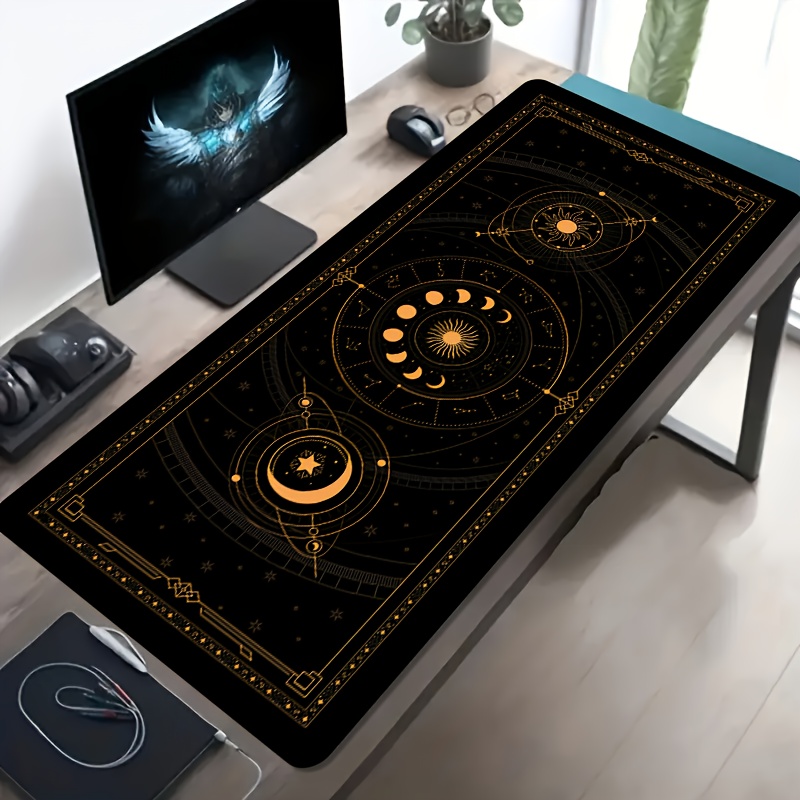 Retro Gaming Desk Setup - Tapis de bureau astrologique zodiacal rétro