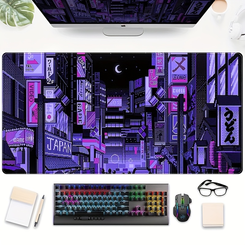 Tapis de bureau XXL Tokyo Stre - Retro Gaming Desk Setup avis et prix