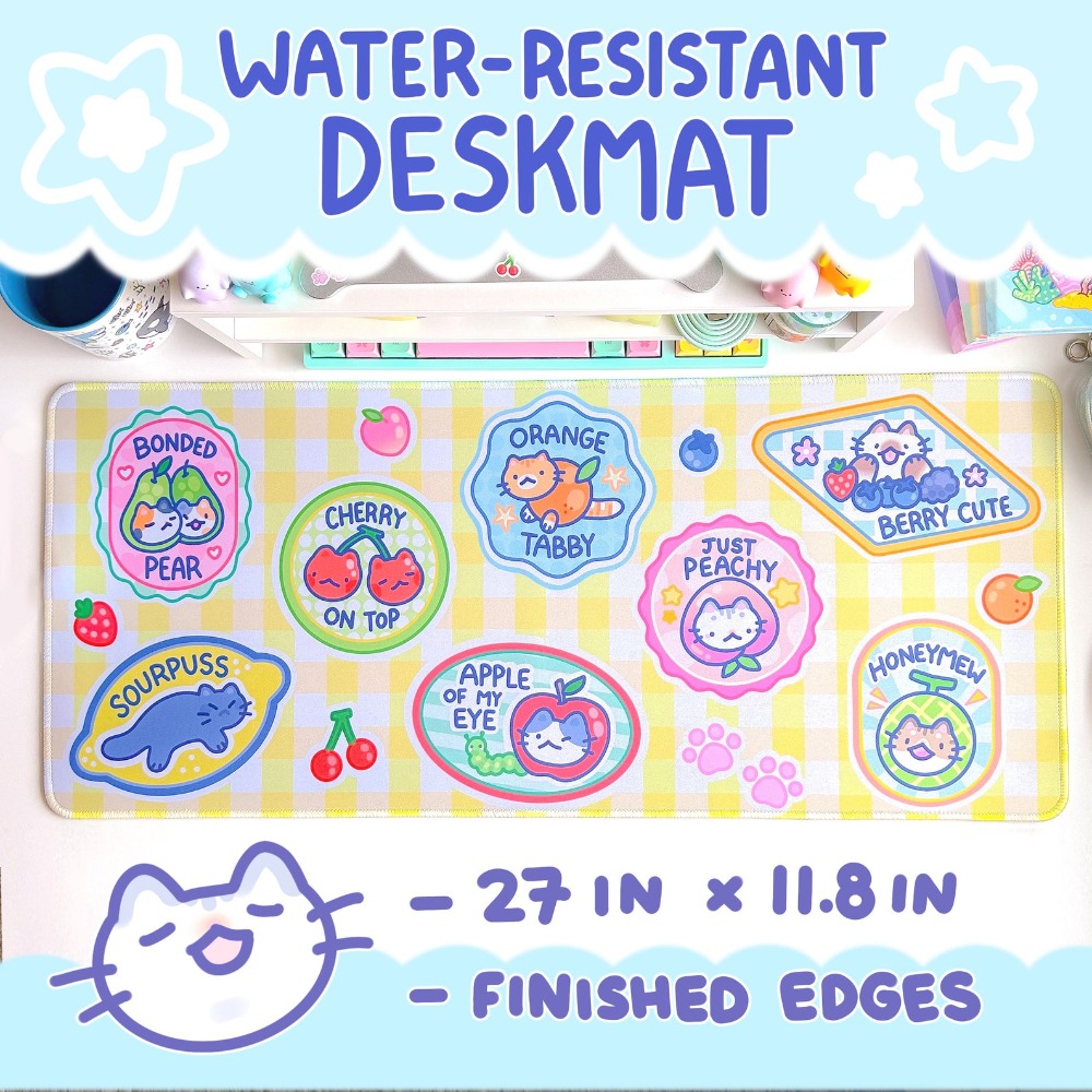 Tapis de bureau Fruit Kitty, t - Retro Gaming Desk Setup avis et prix